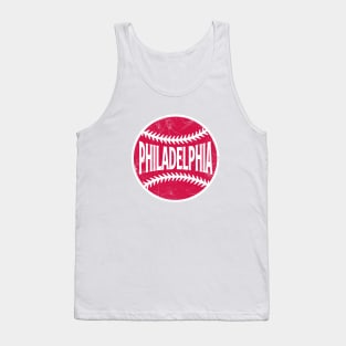 Philadelphia Retro Baseball - White Tank Top